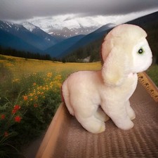 Vintage STEIFF Lamb Baby Sheep WHITE MOHAIR New