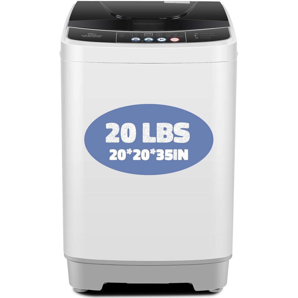 Nictemaw Portable Washing Machine, 20Lbs Capacity Full-Automatic