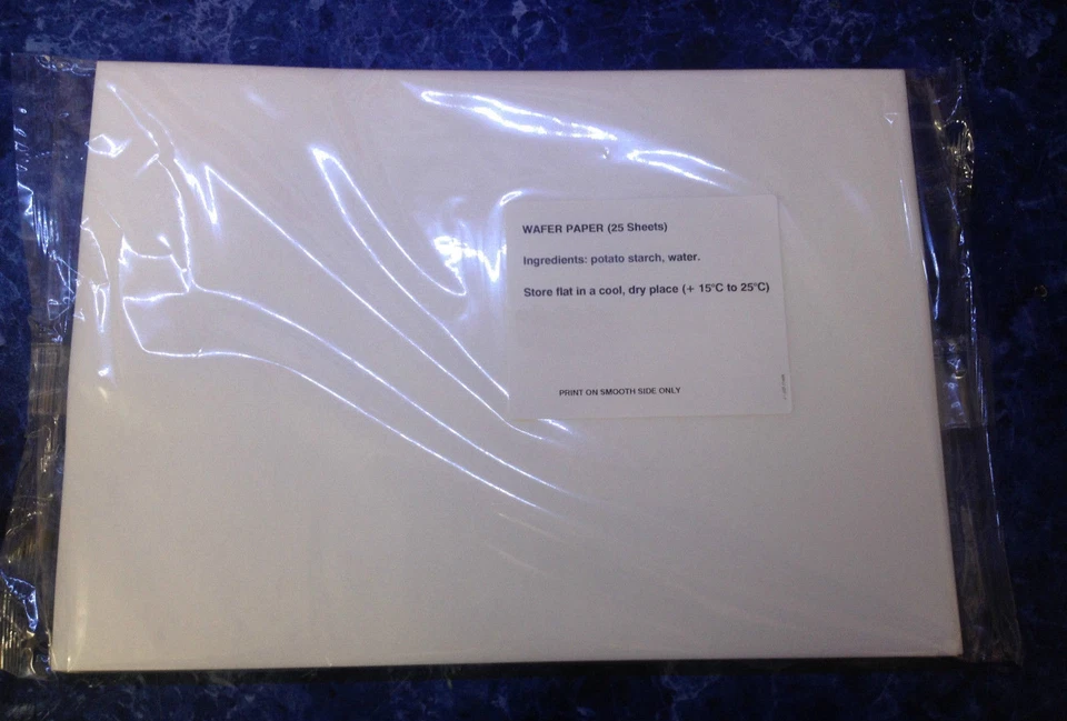 Edible Wafer Paper A4 25 Sheets for edible cupcake toppers etc