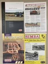 Simba  of Sleaford :Lexecon Disc, Solo ST,plough, Mole Drainer Etc Brochures x4