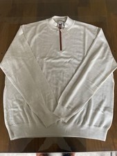 NWT MEN'S PETER MILLAR 1/4 ZIP SWEATER, SIZE: 2XL, COLOR: IVORY N03 