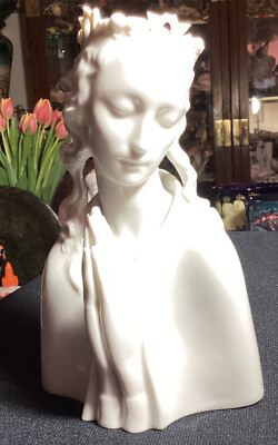 Augarten Wien Virgin Mary Madonna Porcelain Bust Ida Schwetz Lehmann  1,050  EUC