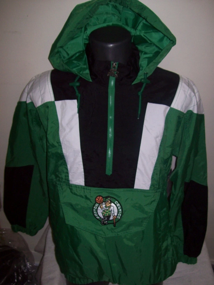 1990s Boston Celtics Starter Jacket Vintage Retro Mens Green 