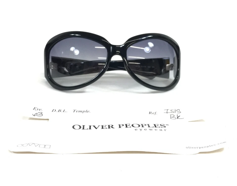 Gafas de sol Oliver Peoples de colección Isis BK pulidas negras con lentes azules degradadas Foto 3 de 4