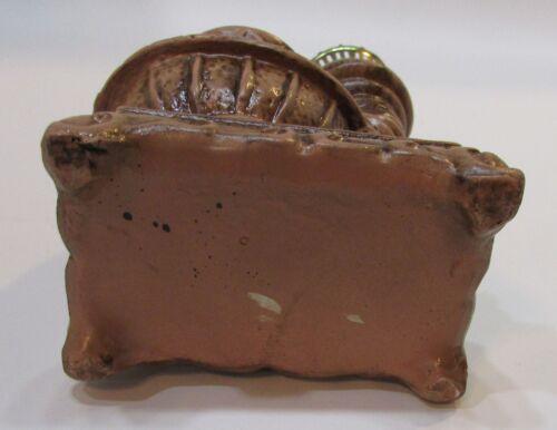 Vintage 1960's Antique Pot Belly Wood Stove Miniature Ceramic Kerosene Oil Lamp - Picture 6 of 6