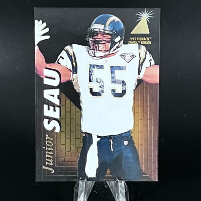 Junior Seau 1995 Pinnacle Zenith #54 San Diego Chargers HOF NICE LOOK!!