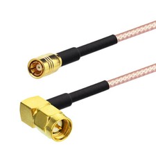 SMA Male Plug Right Angle to SMB Female Pin Pigtail Cable RG316 6" for Wireless