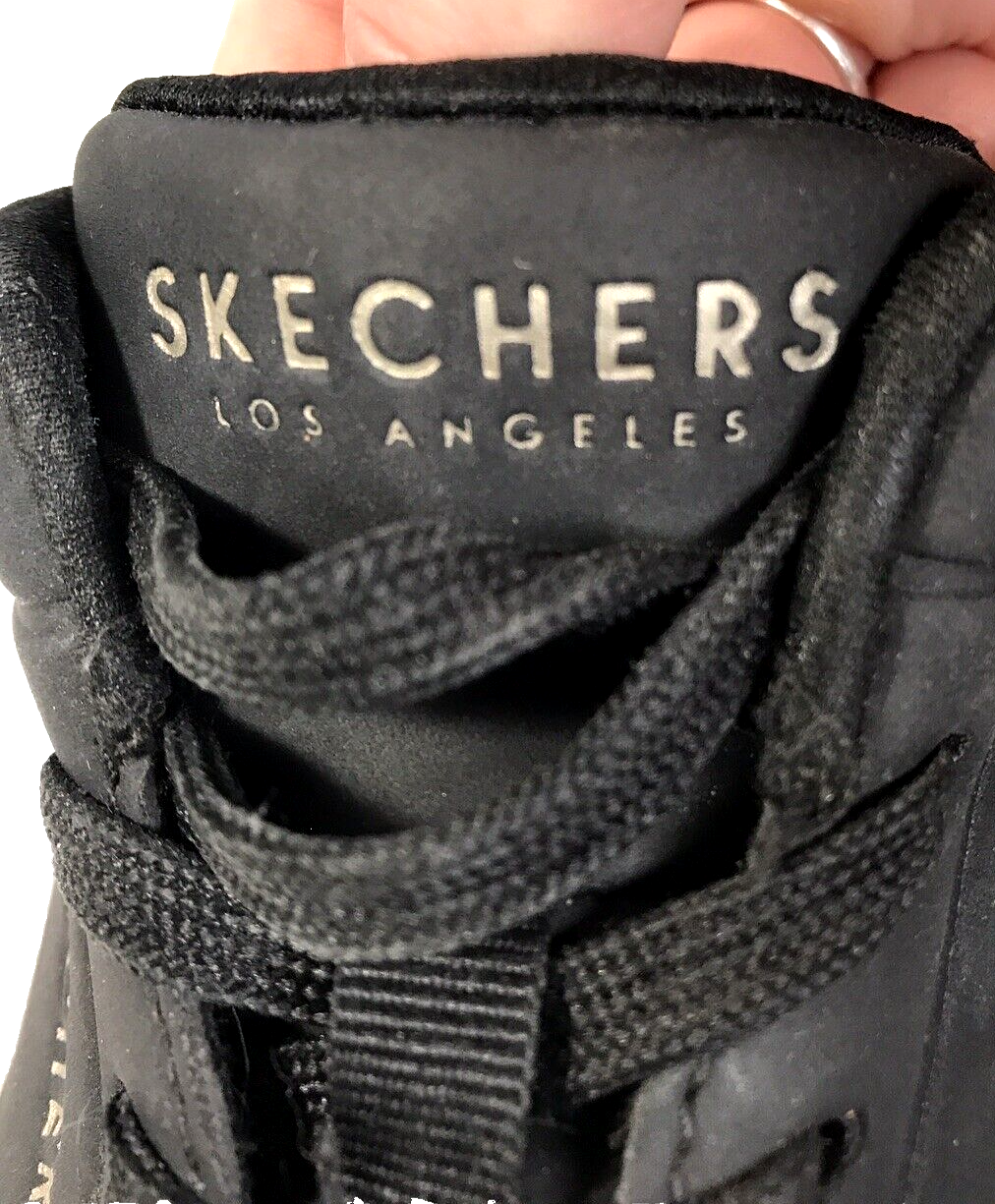 Skechers Street L.A. Uno Stand on Air Womens Size 8.5 Shoes Black Walk ...