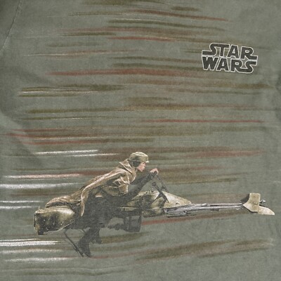 Vintage 1995 Star Wars Speeder Bike Jedi Shirt Changes sz L 