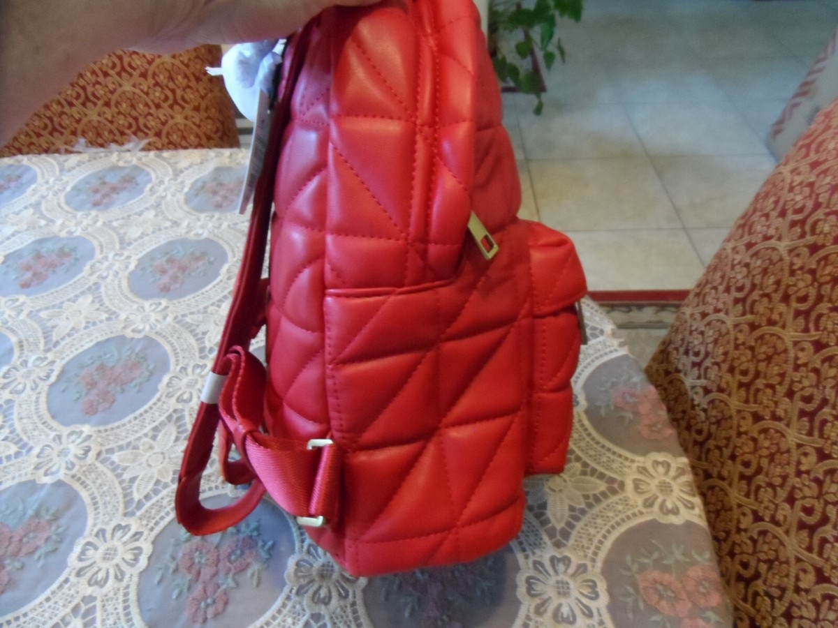 New Zara Red Faux Leather Quilted BackPack | eBay display picture 2