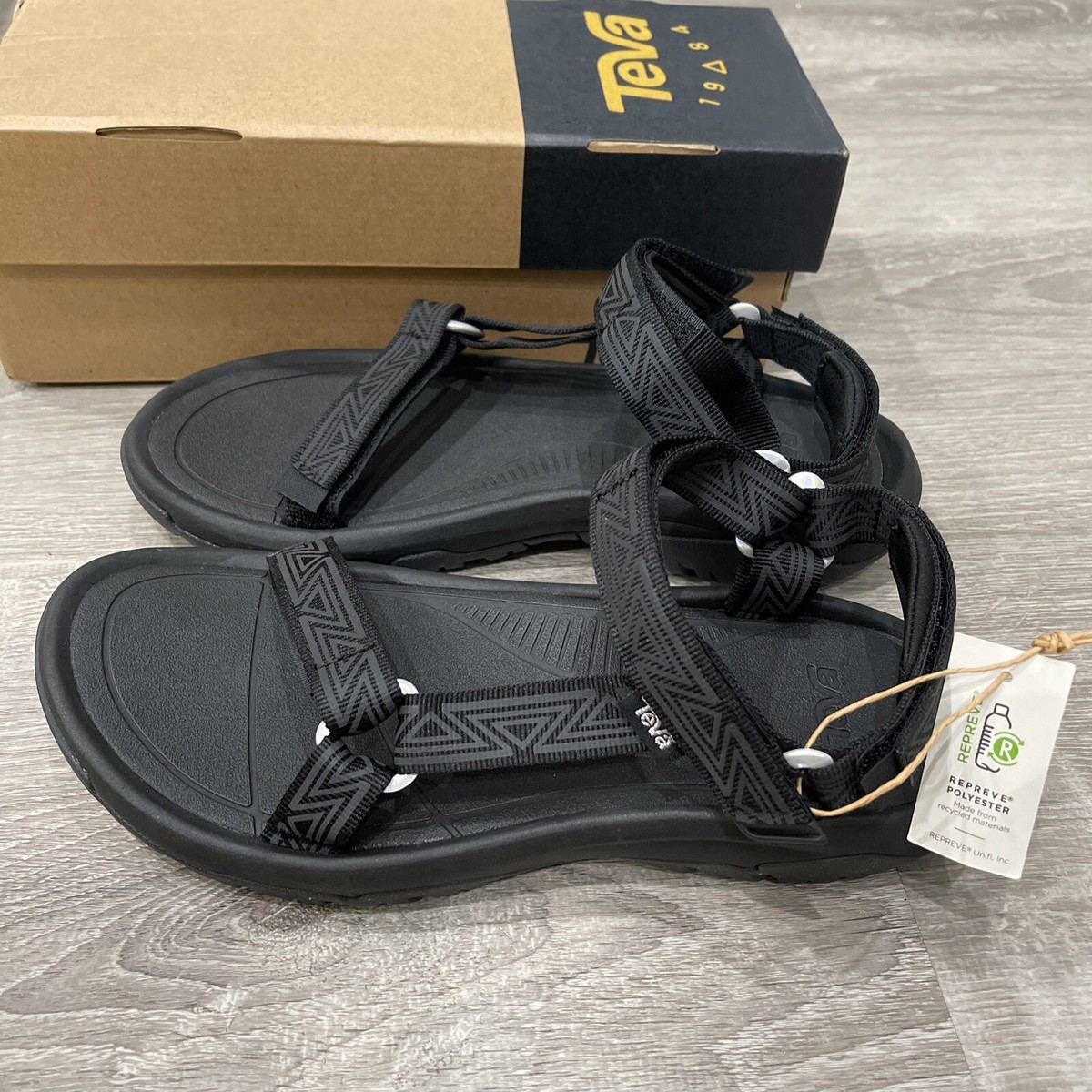 TEVA BLACK HURRICANE XLT 2 REFLECTIVE SPORT SANDALS, MEN US 11 | eBay