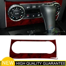 Central AC Button Control Cover Trim For Bnez C-Class W204 07-13 Red Wood Grain