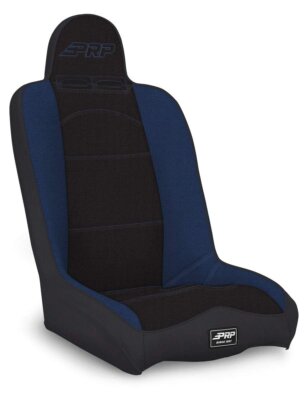 Daily Driver High Back Suspension Seat Black with Blue Outline PRP Seats