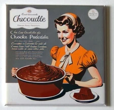Woman with Chocolate Pudding FRIDGE MAGNET "style B"
