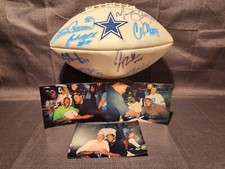 Dallas Cowboys Autographed Football With Photos