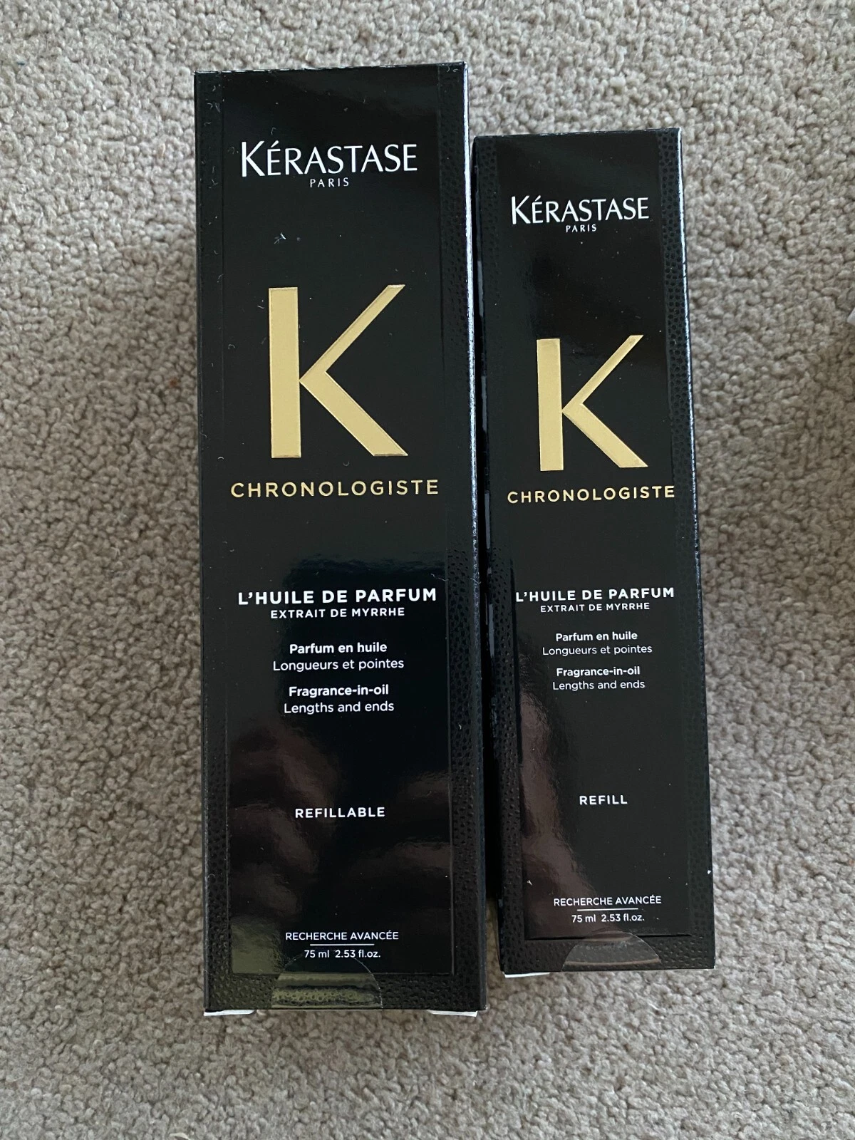 NEW Kerastase Chronologiste Fragrance-in-oil Hair Oil Serum 75ML + Refill 75ML