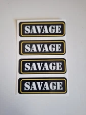 (4) Adhesive Vinyl Sticker Decal Labels For Ammo Ammunition Cans.  SAVAGE
