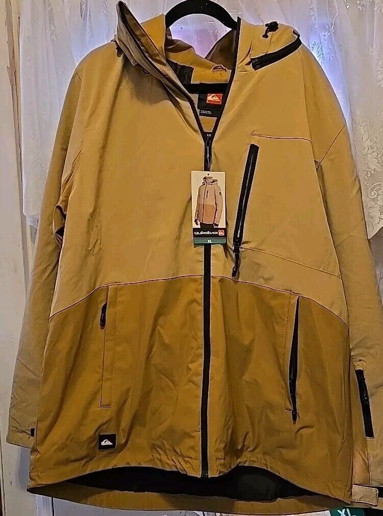 QUIKSILVER MENS SNOW JACKET Tan XL Extra Large - NWT | eBay QUIKSILVER MENS SNOW JACKET Tan XL Extra Large - NWT | eBay
