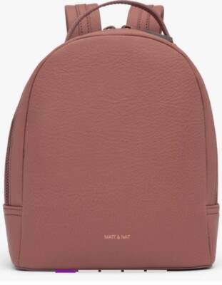 MATT&NAT Womens Leather Backpack Bag REMI Vegan Backpack - Grain | Matt & Nat USA main image 3