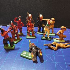 Lot of 11 Vintage Beton Soldiers Indian Figures Mixed Lot.