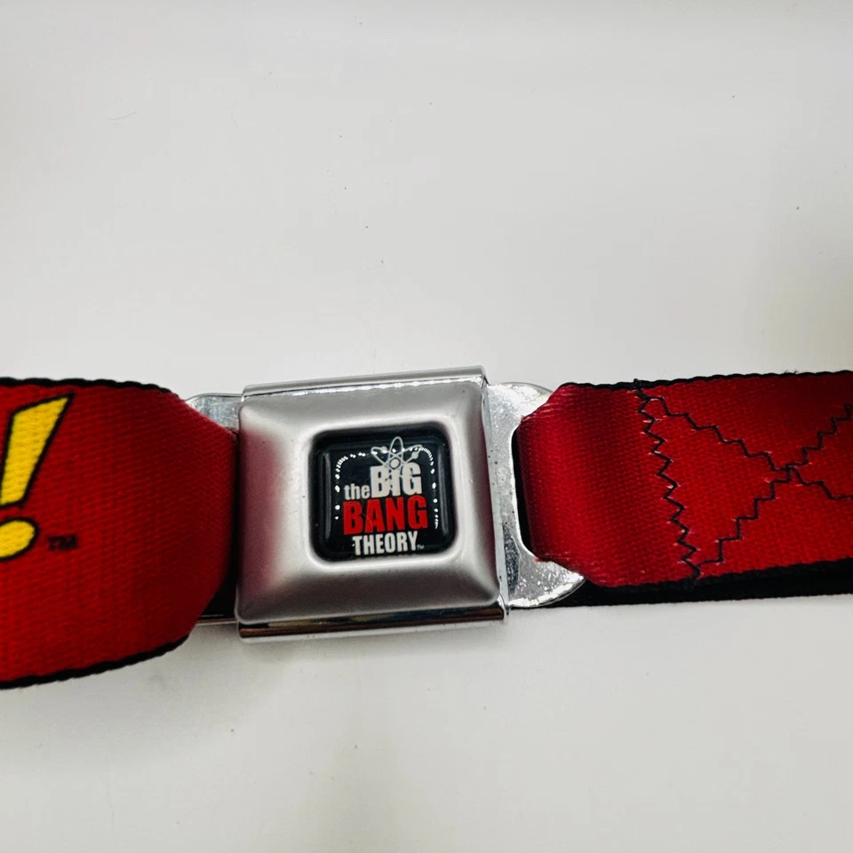 The Big Bang Theory Bazinga Cinturón de Seguridad Rojo Hebilla Cinturón Hebilla-Abajo WBPT001 Adjusta Foto 3 de 4