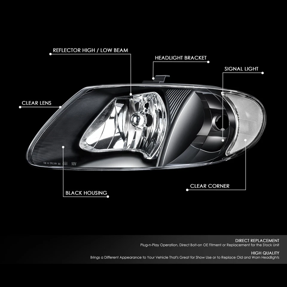 Faros estilo OE negros transparentes Fit 03-05 Avalanche/Silverado 1500/2500HD 3500 Foto 2 de 4