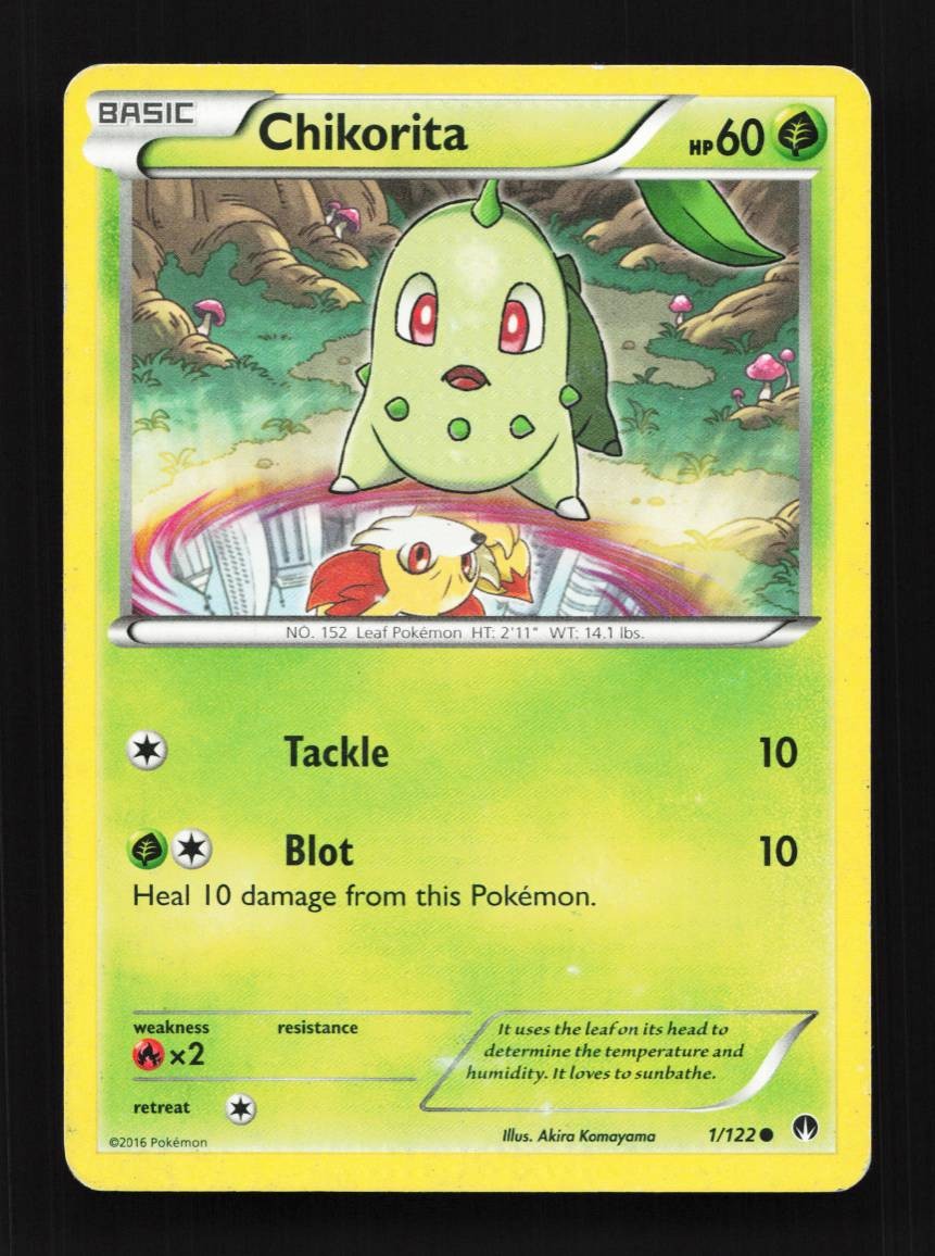 Chikorita 1/122 LP BREAKpoint English Pokemon Card TCG