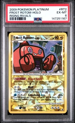 2009 POKEMON PLATINUM RISING RIVALS #RT2 FROST ROTOM-HOLO PSA 6