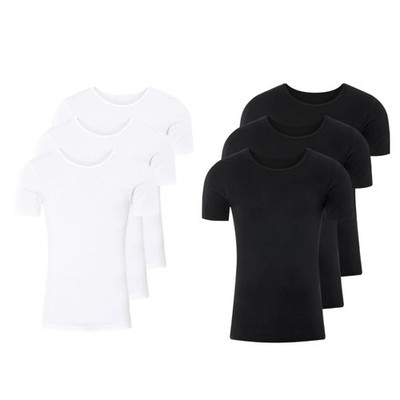 Livergy Herren Unterhemd mit Ärmel 100 % Baumwolle B Ware Feinripp S M XL Weiß