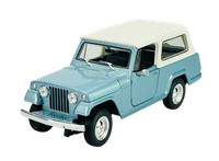 Welly 1967 Jeepster Commando Station Wagon Blau 1:24 Die Cast Metal Model Neu