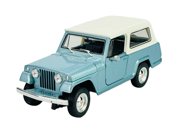 Welly 1967 Jeepster Commando Station Wagon Blau 1:24 Die Cast Metal Model Neu-image