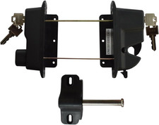 Keystone Key-Lockable Nylon Latch 2-Sided Keyed Alike Durable Black