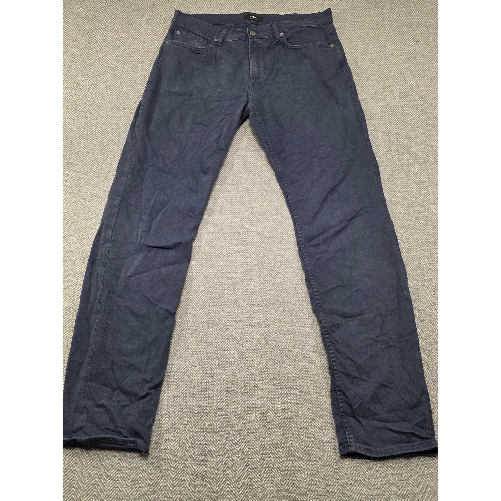 S Straight Leg Jeans Navy Blue Dark Wash Size 34x31