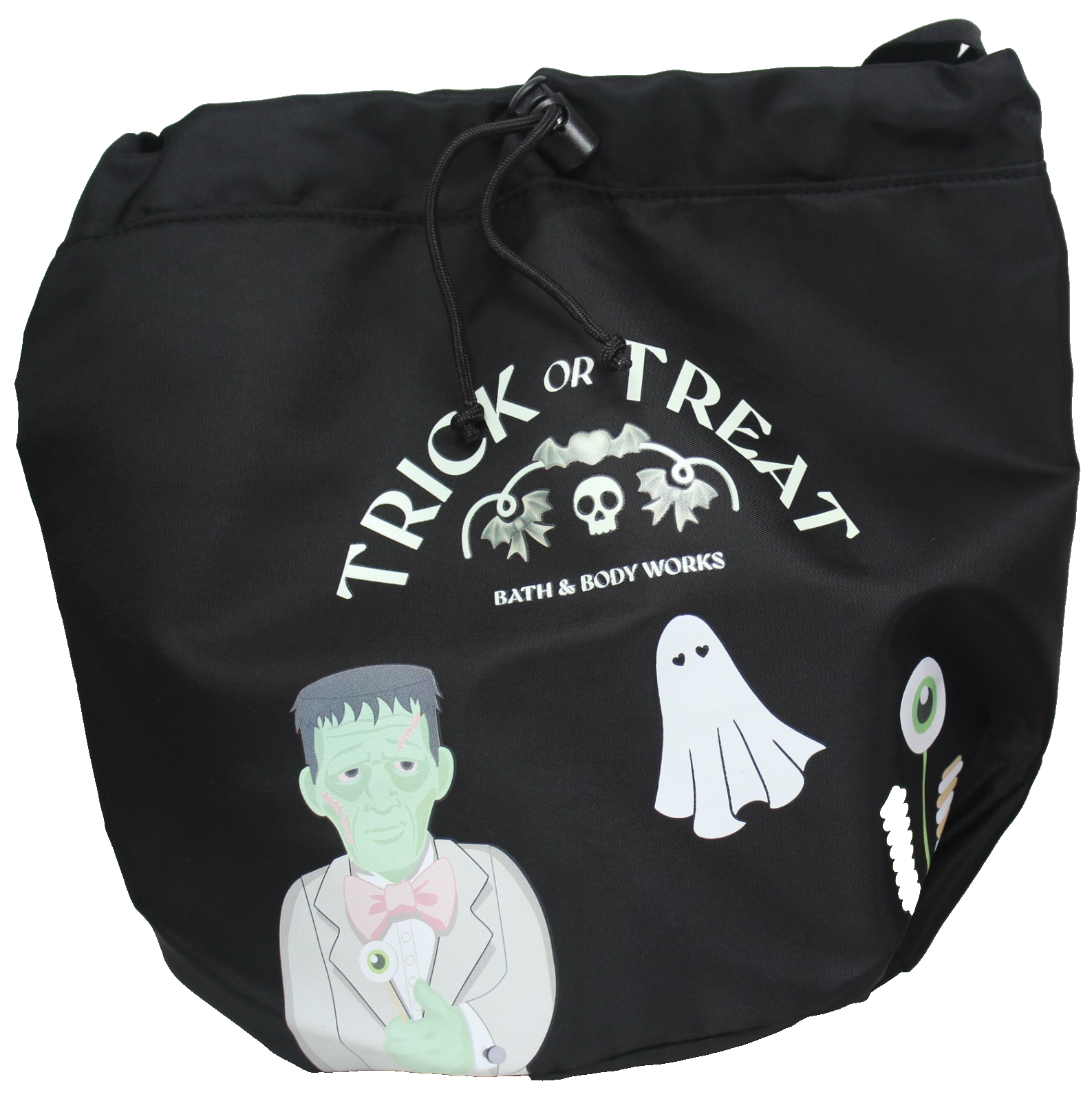 Bath Body Works Trick or Treat Tote Bag Ghost Frankenstein Halloween Drawstring