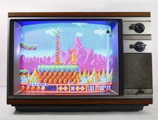 Vintage GE 19" Color Television 19PC3708W Wood Grain Retro Gaming