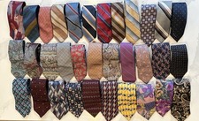 Vintage Men  s Silk Neckties Lot of 33 Tie Bundle Variety Stripe Floral Paisley