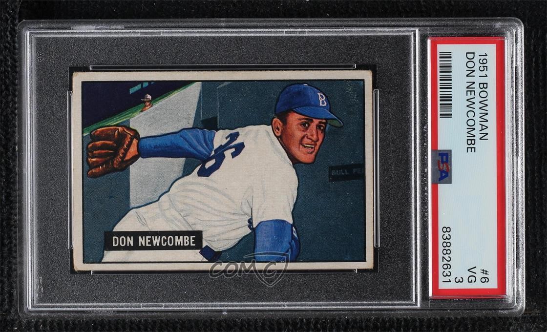 1951 Bowman Don Newcombe #6 PSA 3 0q5