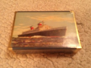 VTG United States Line Blue Gold Box Steamer Ship 1940's Playing Cards (NEW)