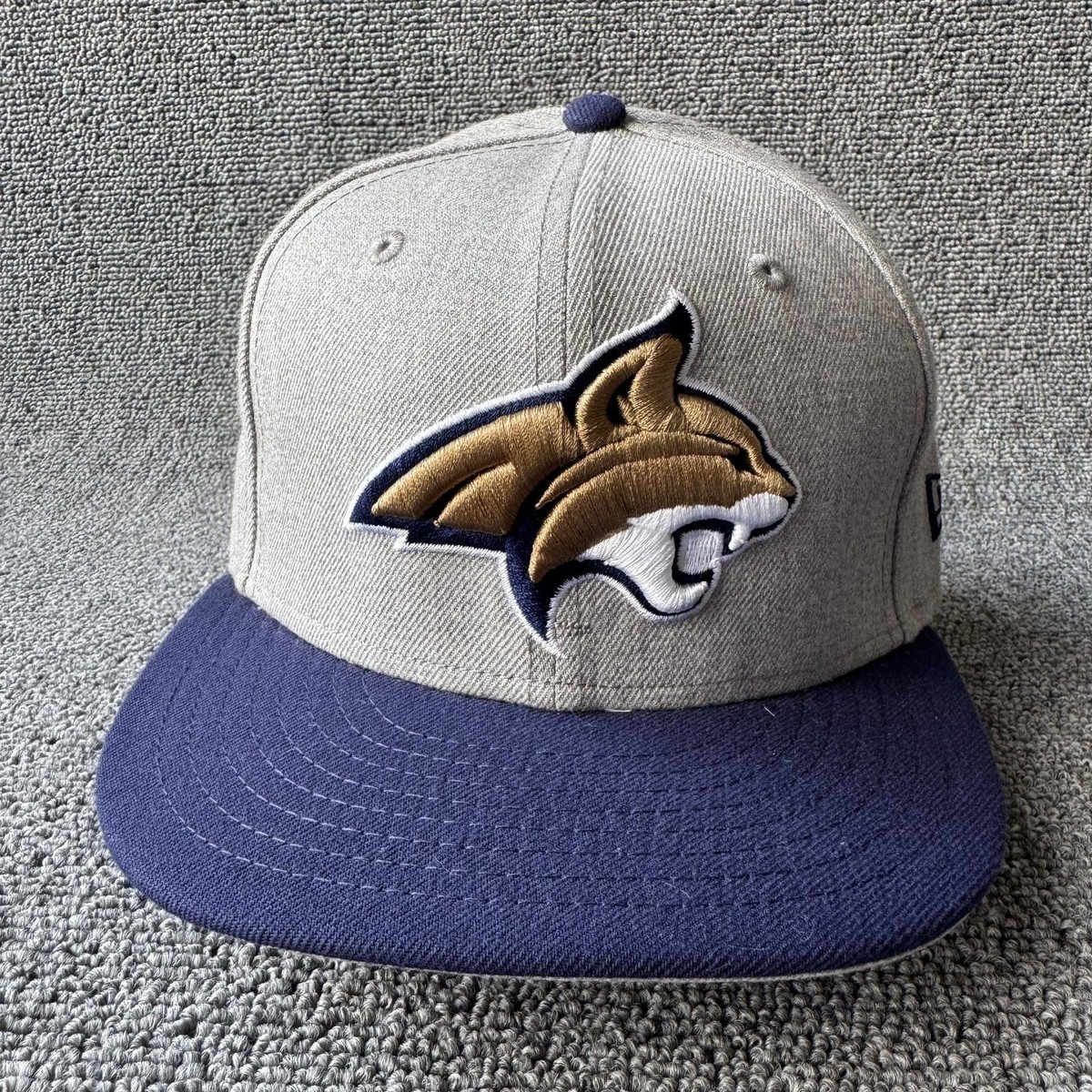 New Era Montana State Bobcats 59FIFTY Fitted Hat Gray Navy 6 7 8