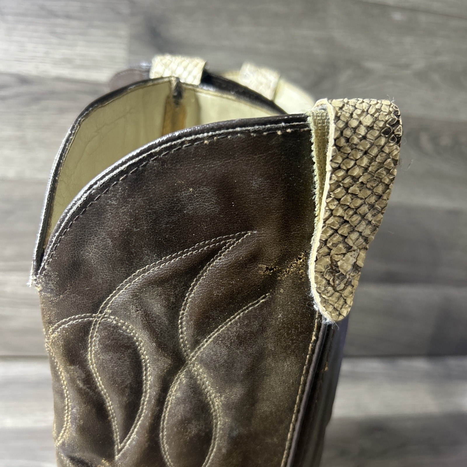 Lucchese 2000 Python Snakeskin Cowboy Boots USA M… - image 3
