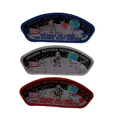 Greater Western Reserve Eagle Landed 2010 National Boy Scout Jamboree Patch Set
