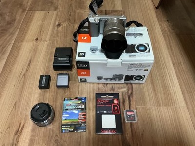 Sony NEX-5D Ver 2 Mirrorless Camera Double Zoom Lens Kit with Accessories From J