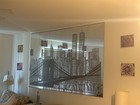 New York City Skyline Brooklyn Bridge Glass Print, Black/Silver, Horizontal — photo 2