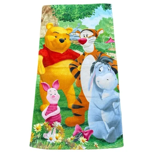 Vintage Winnie The Pooh And Friends Beach Towel 27"x 54" Piglet Tigger Eeyore