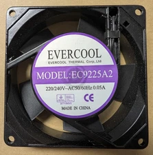 Evercool 90mm x 25mm 220V 240V Ball Bearing AC Cooling Fan EC9225A2