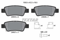 1X Textar 2463501 Bremsbelagsatz Scheibenbremse FüR Honda