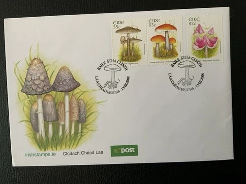 Ireland 2008 #1796-1799 Mushrooms - 2 FDCs