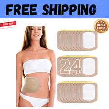 24Pcs Castor Oil Pack Wrap Organic Cotton Castor Oil Patches Disposable Self-...