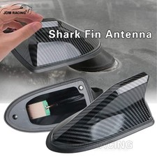 16cm Universal Carbon Fiber Look Car Roof Top Mount Shark Fin Aerial Antenna Top