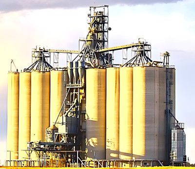 HO Scale Building Background Flat / 2D ''Grain Elevator'' 01-4 Backdrop Scenery
